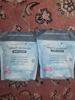 GroVia Mighty Bubbles Deep Clean Laundry Treatment - Light Blue Pack